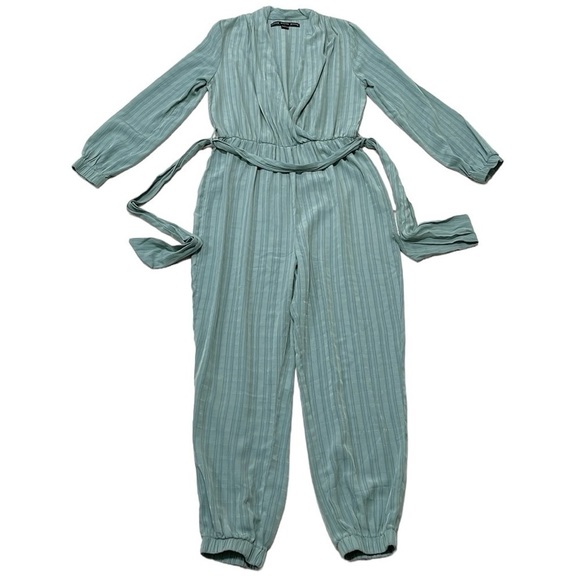 Hyfve Jumpsuit Women's Large Green Long Sleeve V-Neck - Picture 4 of 16